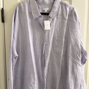 Plus JJill Lavender Linen Blouse